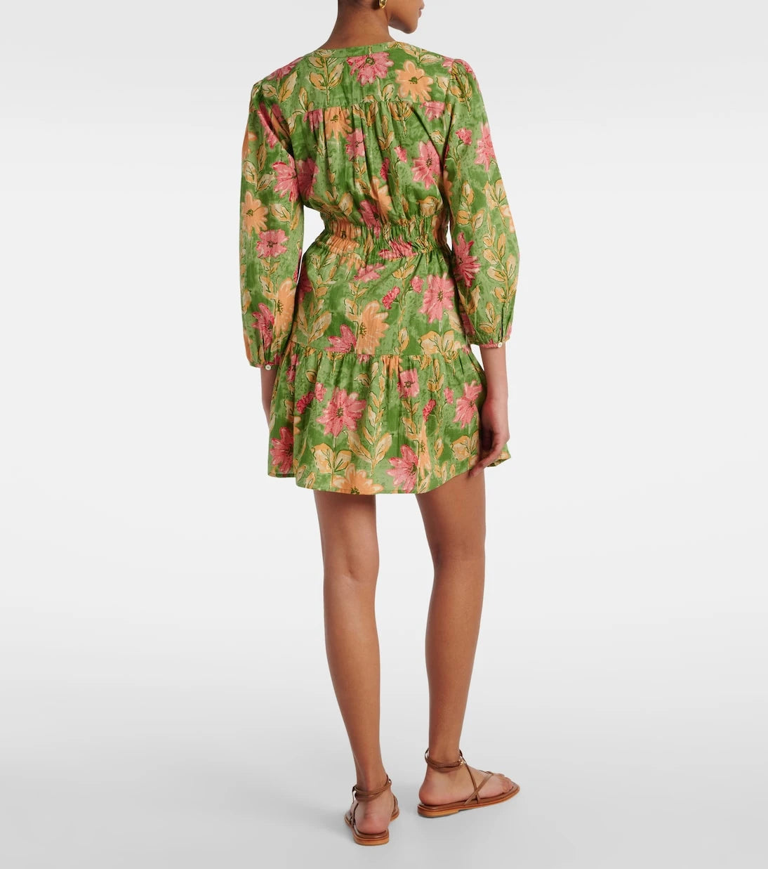 Velvet - Floral cotton minidress
