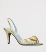 Valentino Garavani Gold Leather Royal Slingback Heels 85