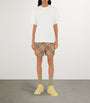 Burberry Yellow Twill Check Shorts