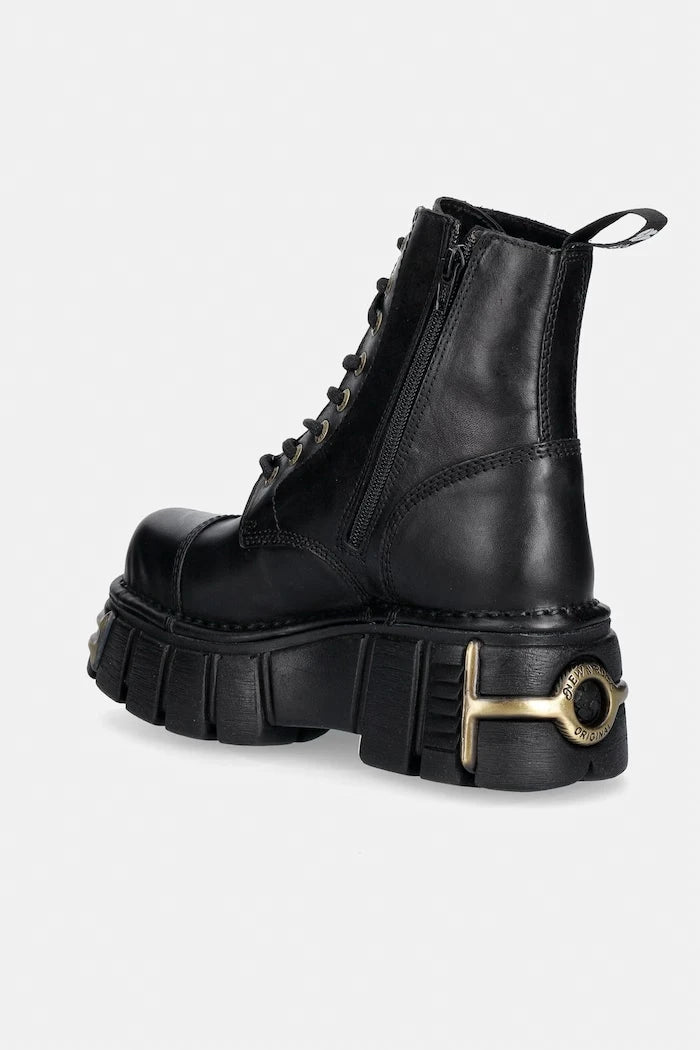 New Rock deri kadın botları CRUST NEGRO, TOWER NEGRO ORO VIEJO