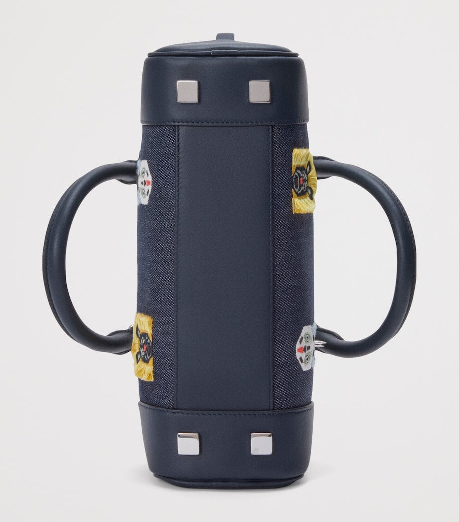 LOEWE x Louis Wain Denim Amazona 23 Top Handle Bag