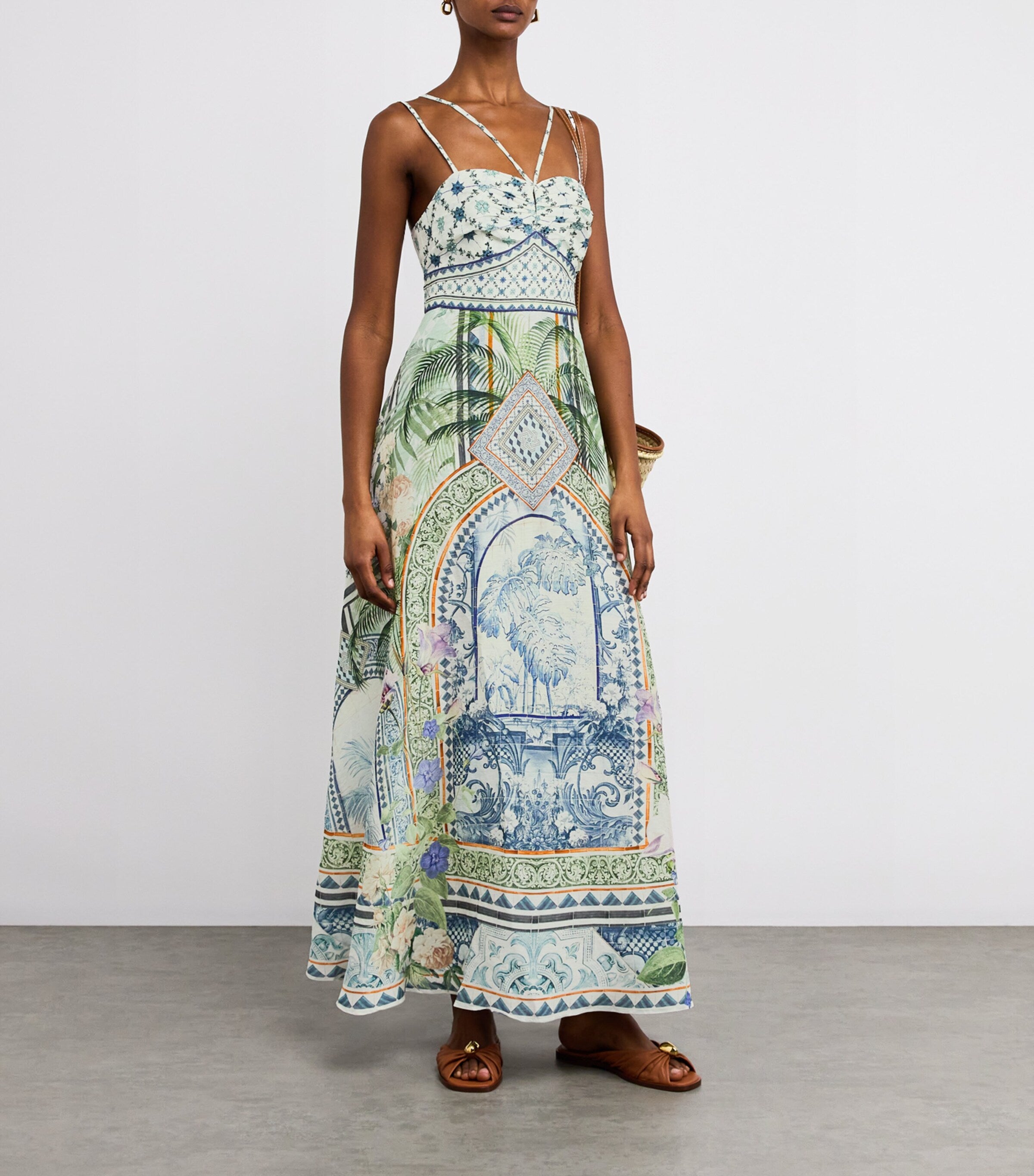 Jardim Party Strappy Maxi Dress