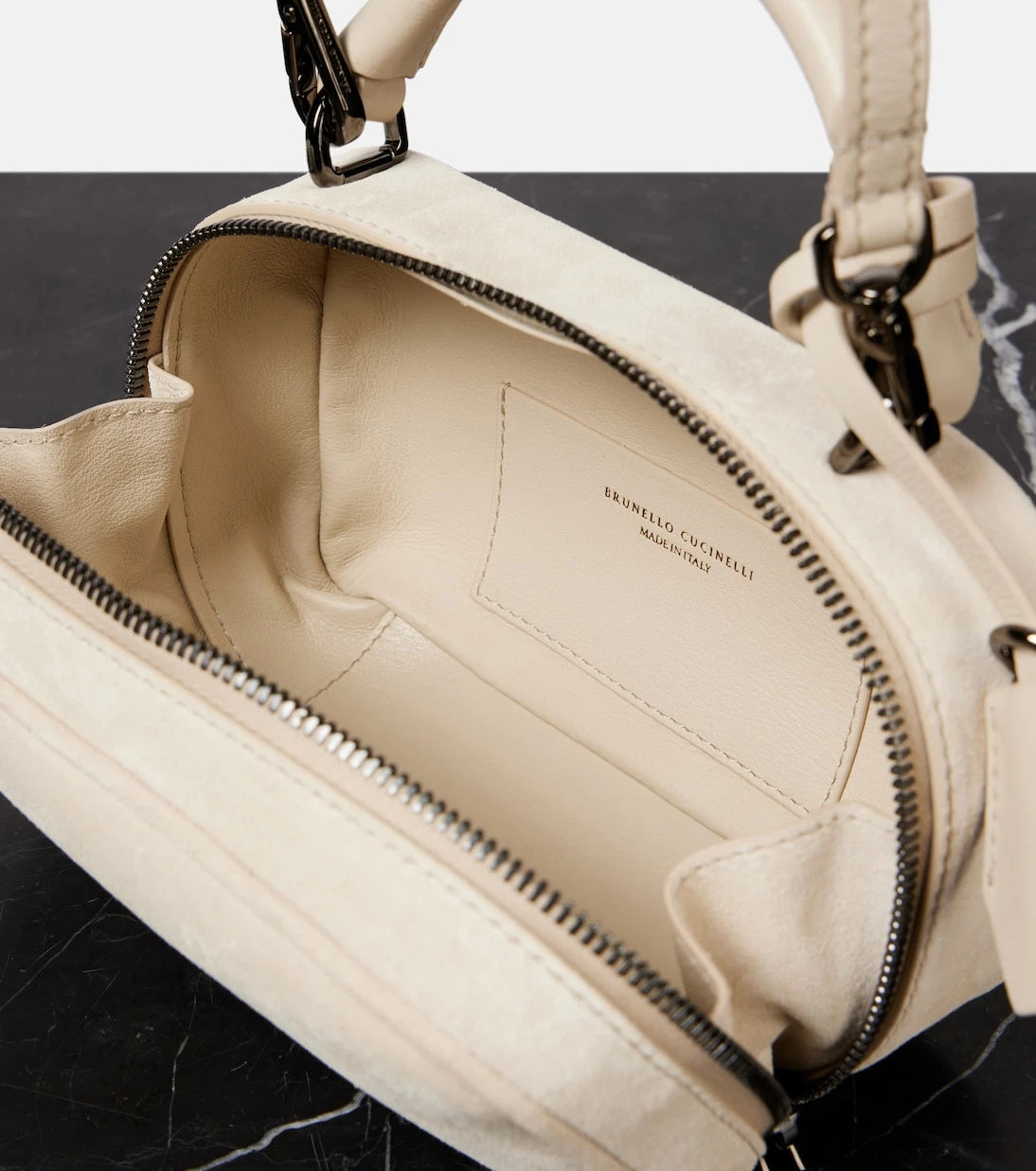 Brunello Cucinelli - Foulard Mini suede tote bag