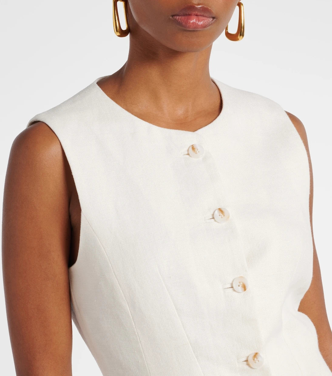 Posse - Matilda ruffled linen vest