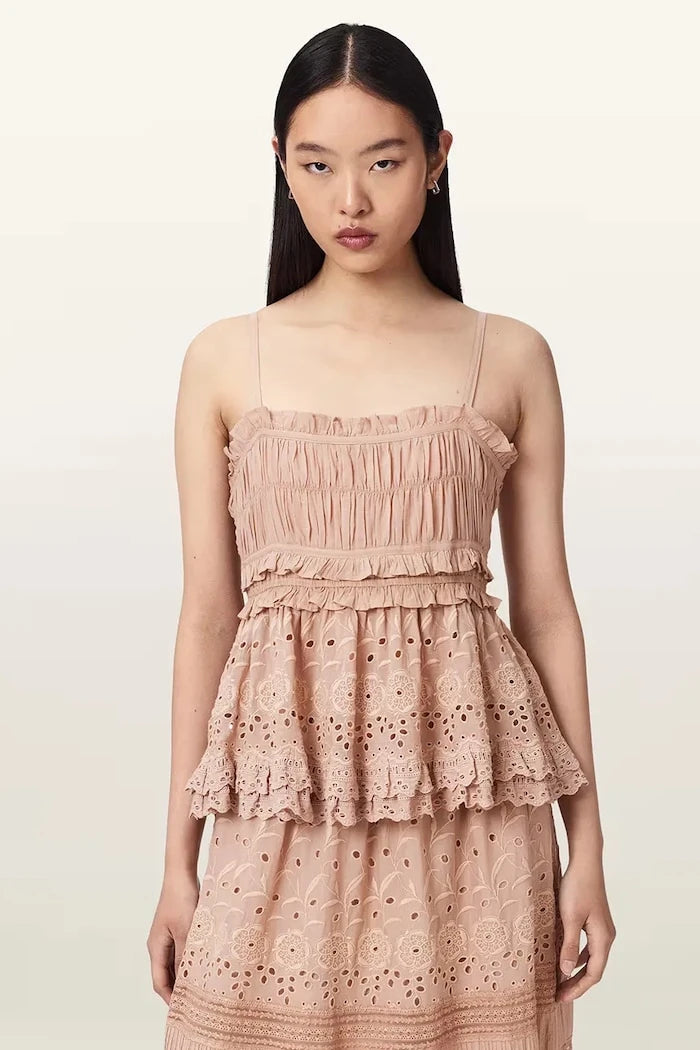 AllSaints топ дамски с вискоза CAMILLE
