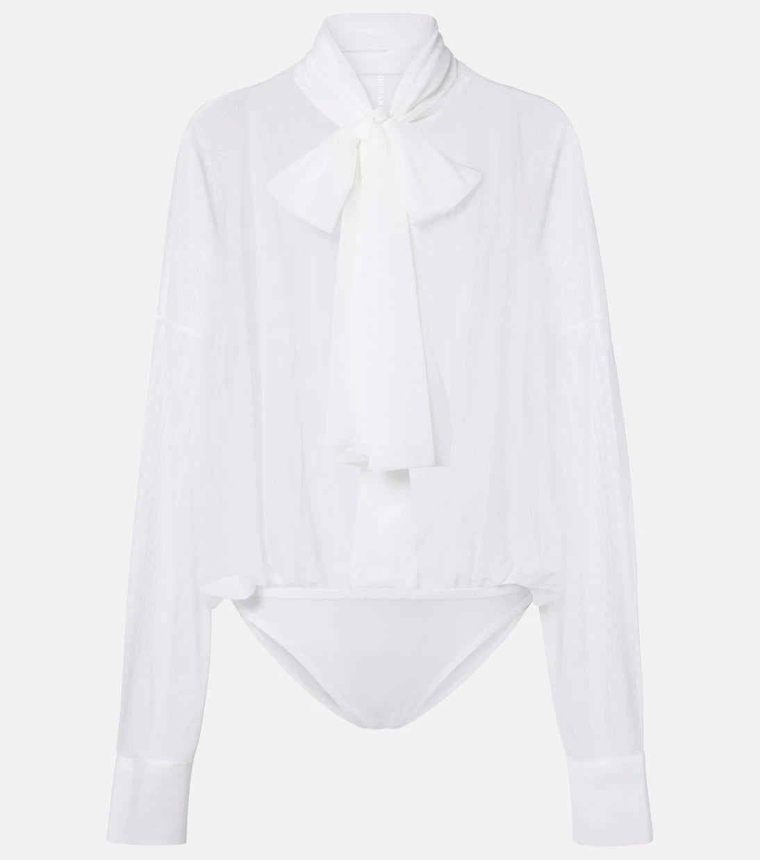 Norma Kamali - Oversized bow-detail bodysuit