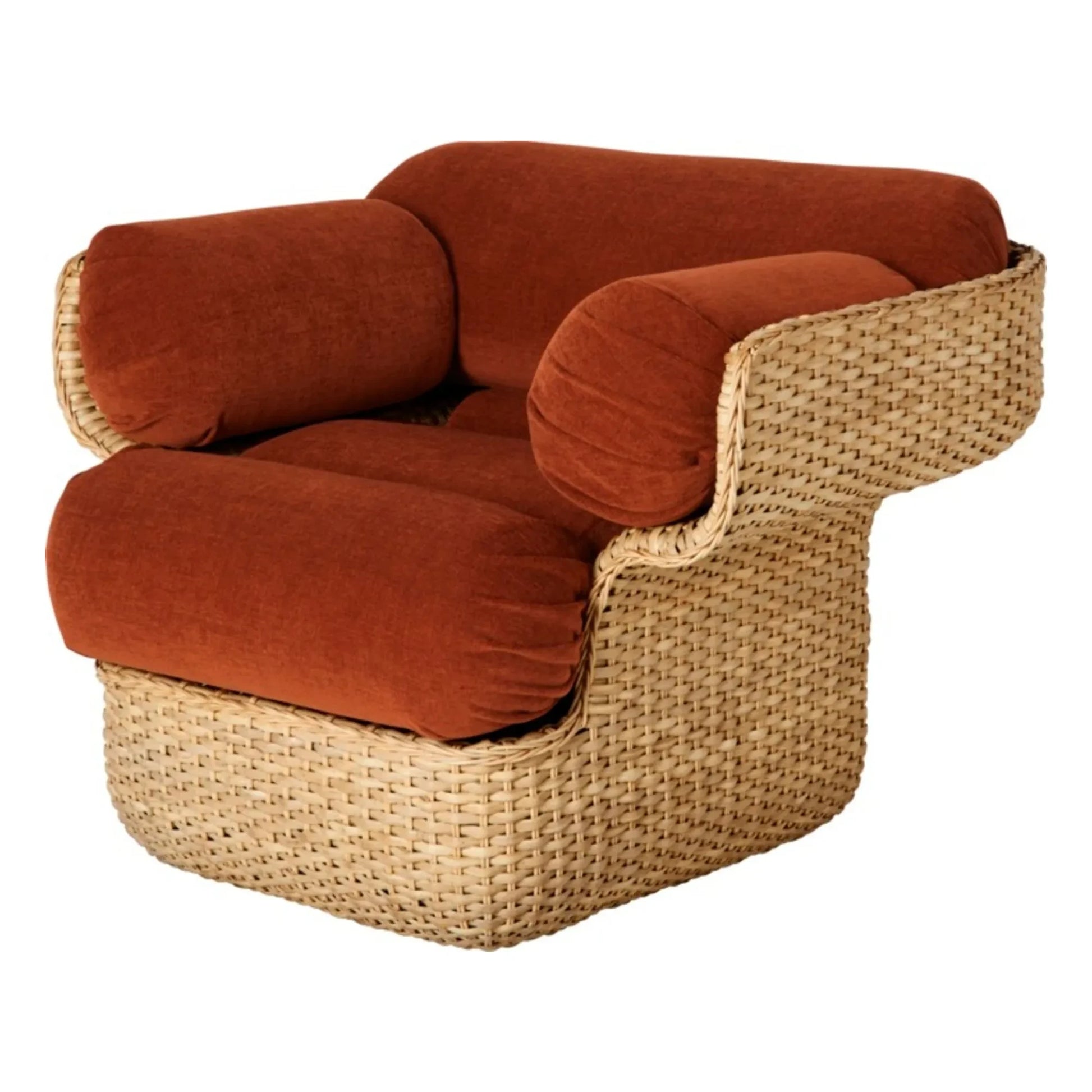 Gubi - Basket lounge chair, Joe Colombo | Rust