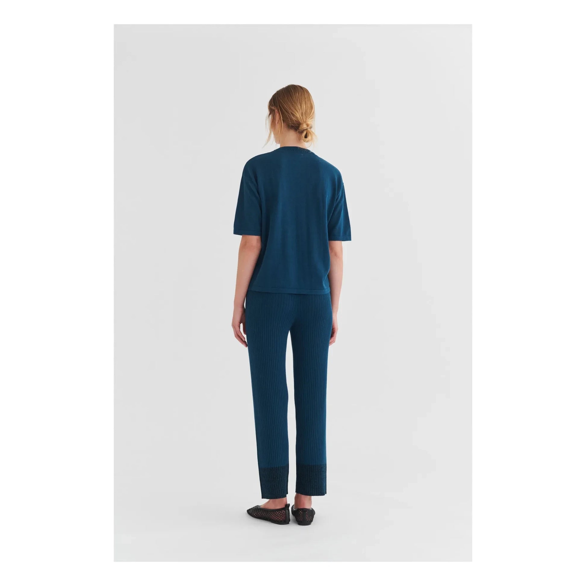 FUB - High Twist Rib pants | Blue