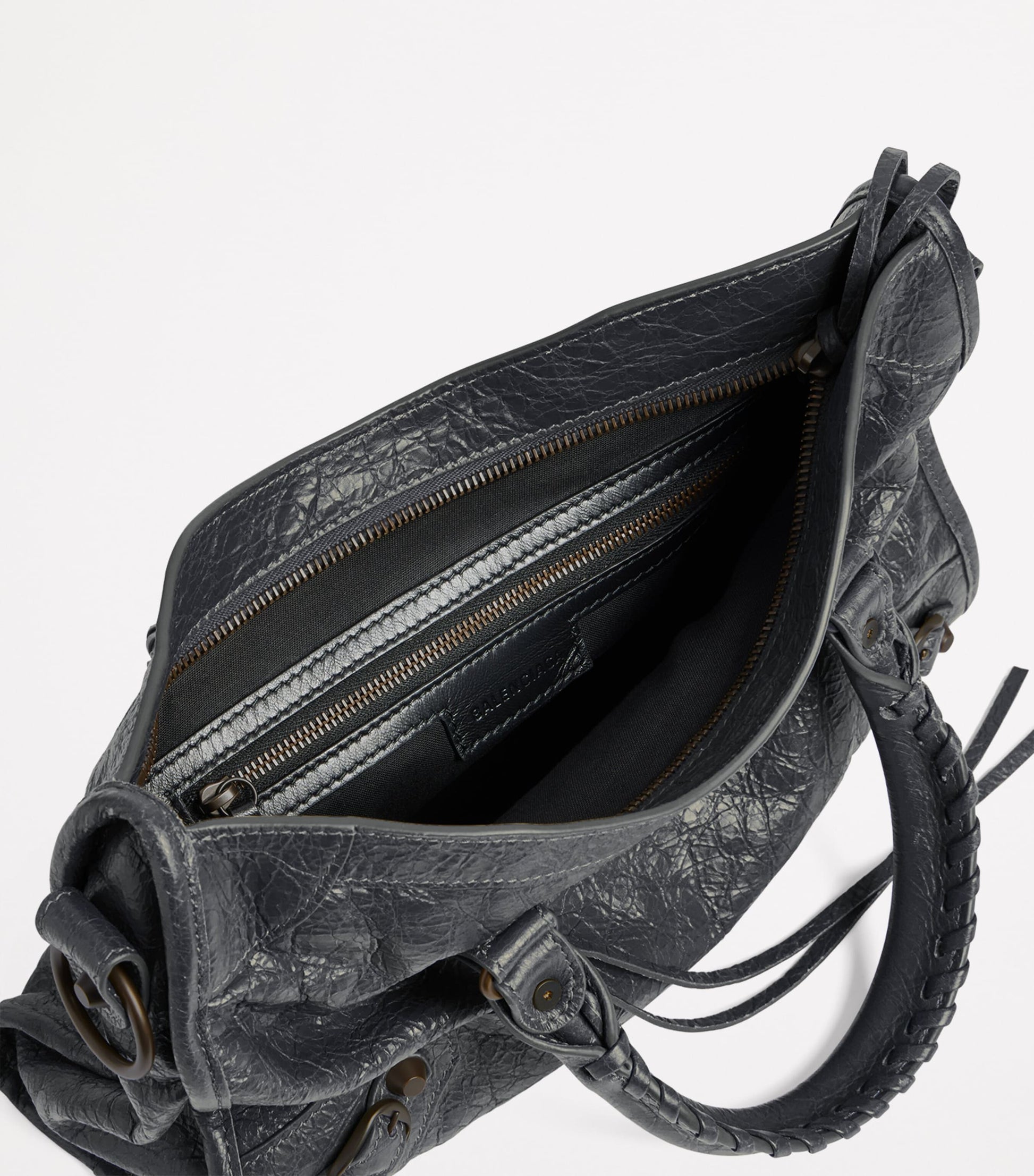 Balenciaga Grey Small Leather Le City Top-Handle Bag