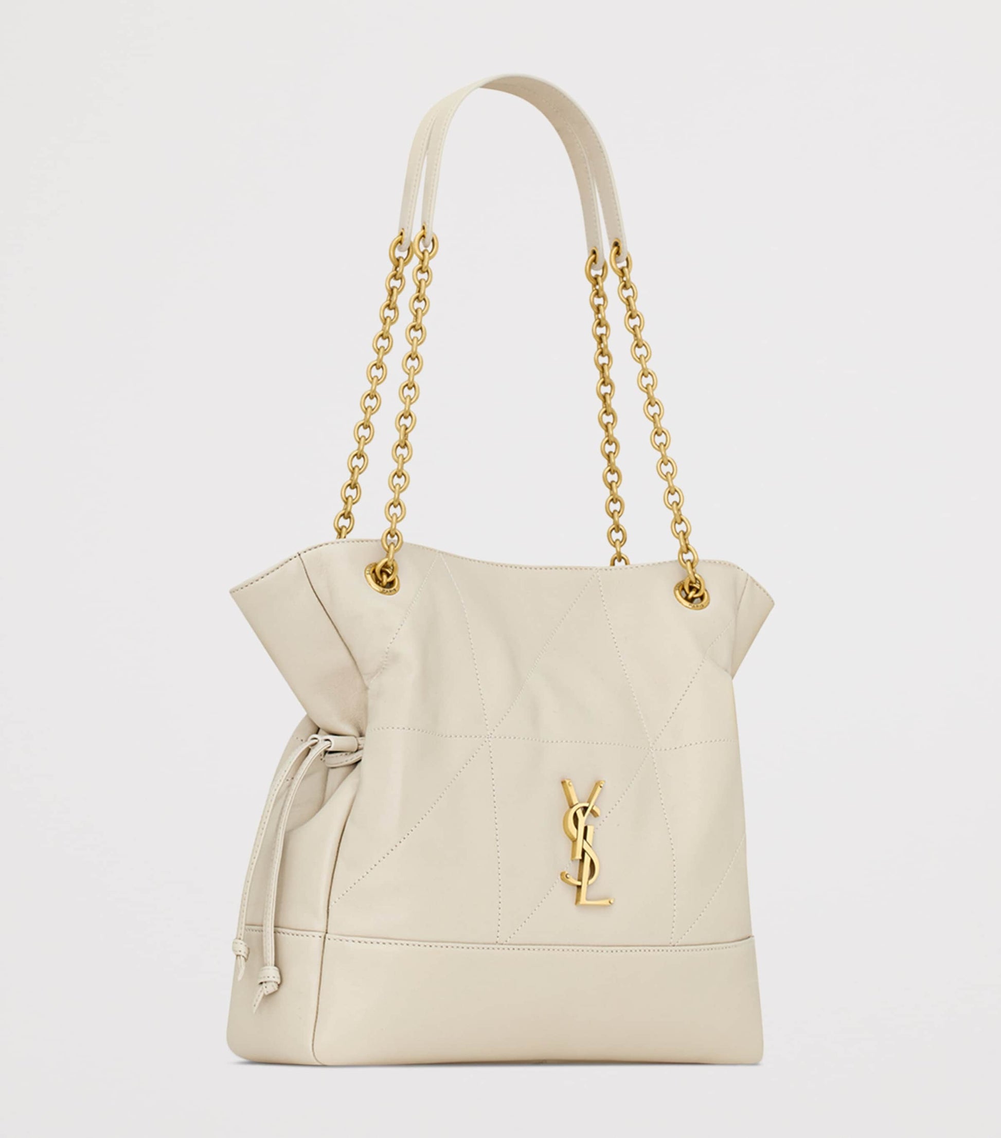 Saint Laurent White Small Lambskin Jamie Shoulder Bag