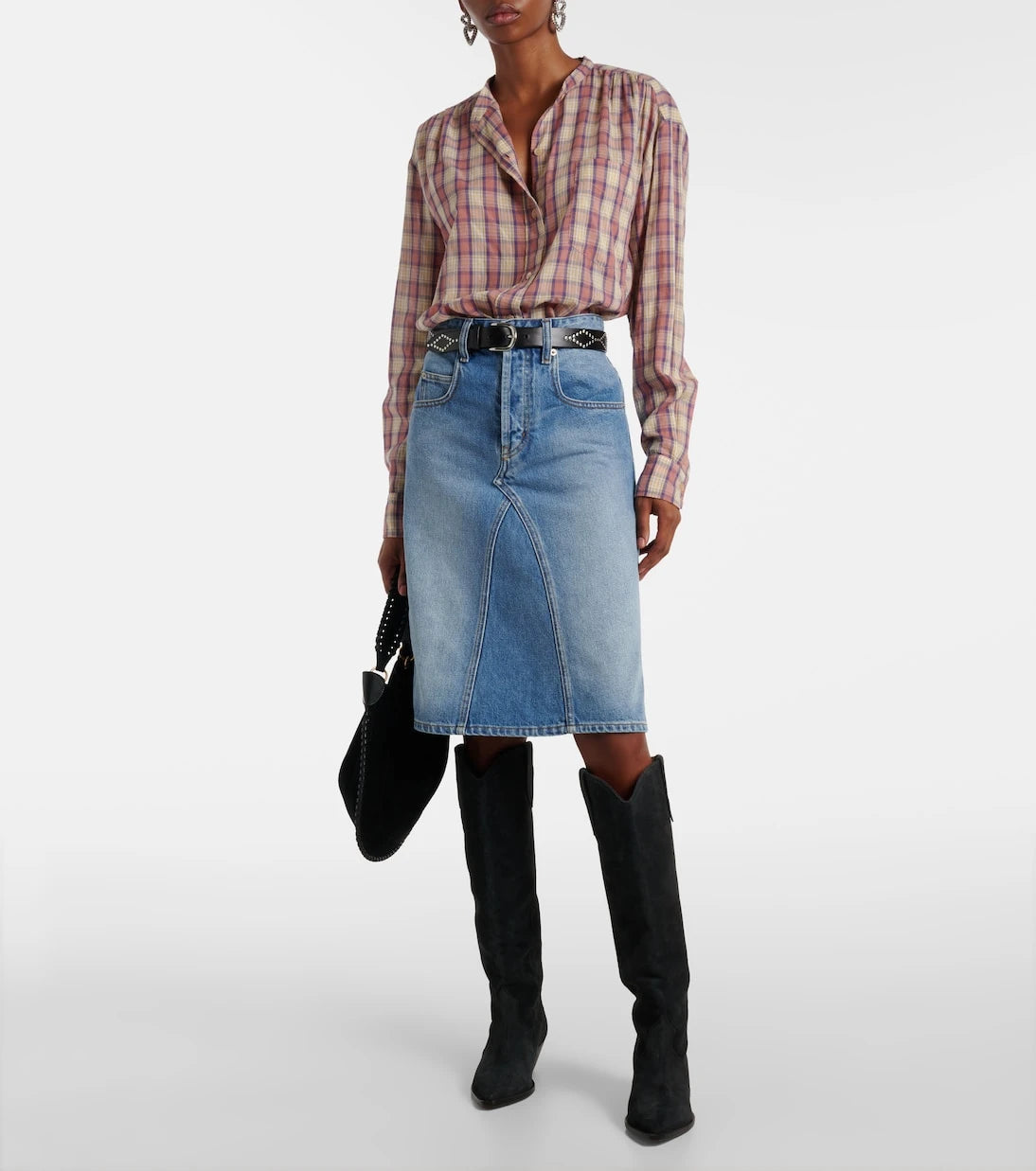 Marant Etoile - Fiali denim midi skirt