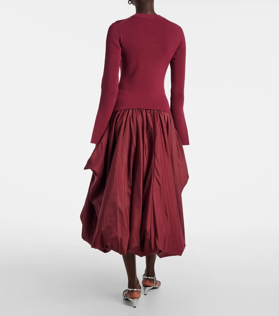 Simkhai - Kenlie knitted taffetta midi dress