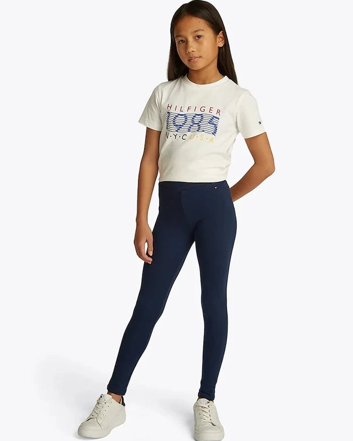 Tommy Hilfiger Çocuk Pamuklu Tayt