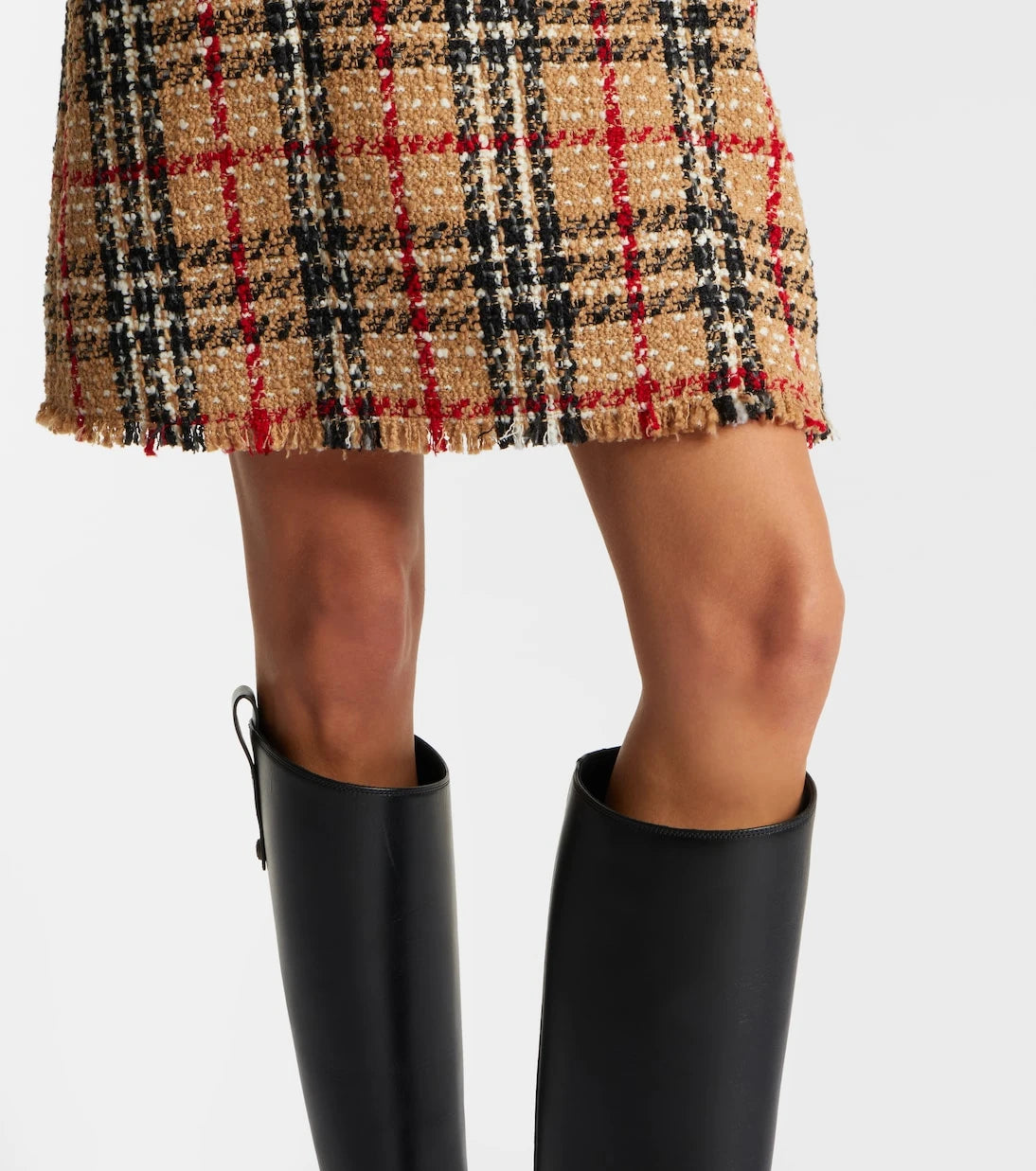 Burberry - Burberry Check bouclé minidress