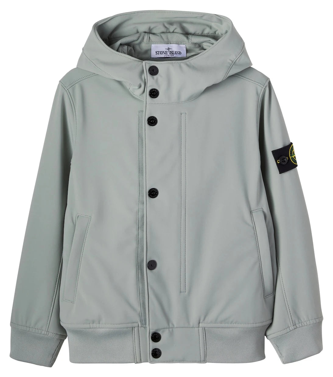Stone Island Junior - جاكيت بقبعة كومباس