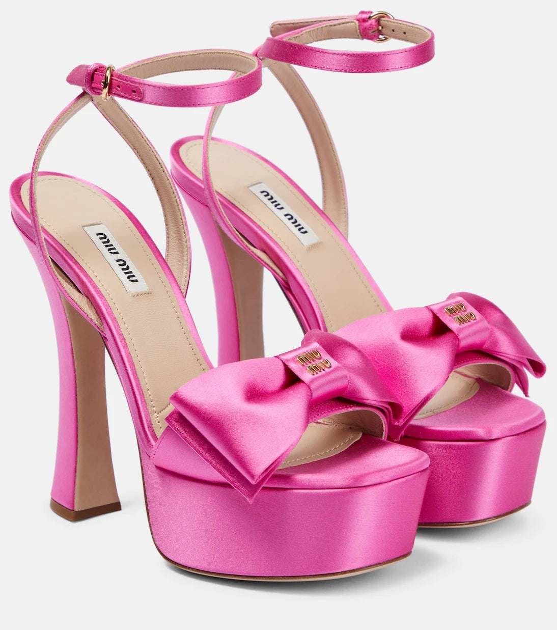 Miu Miu - Satin platform sandals