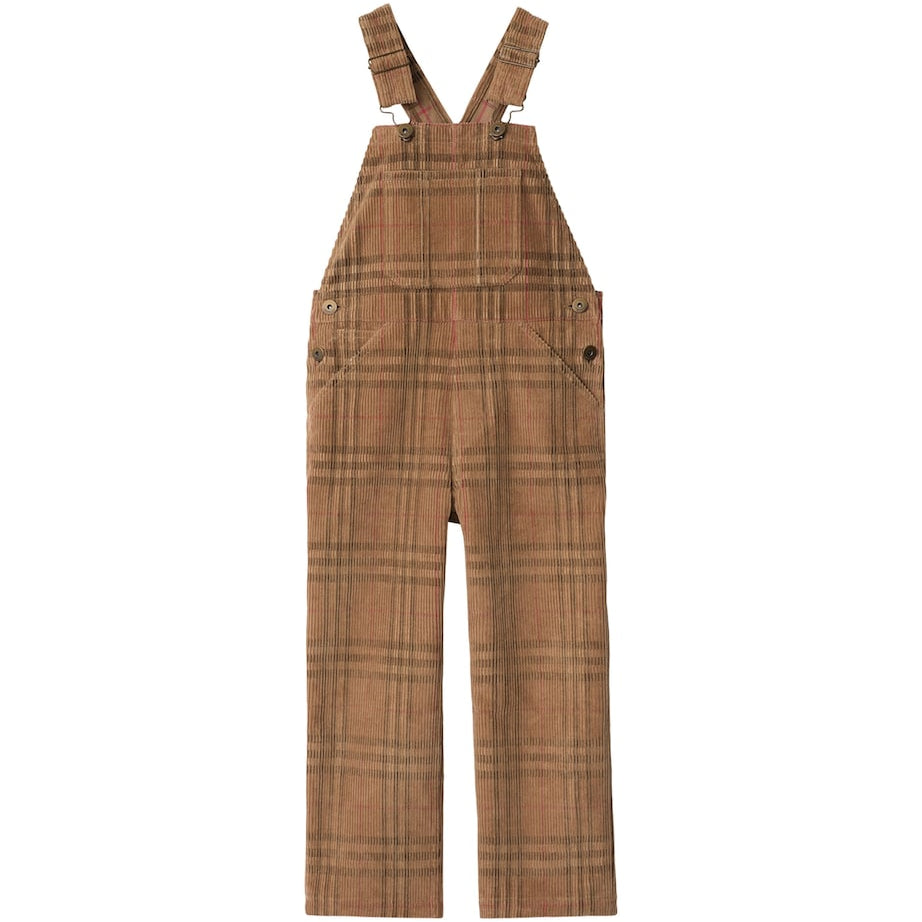 Burberry Kids Corduroy Check Dungarees (3-12 Years)