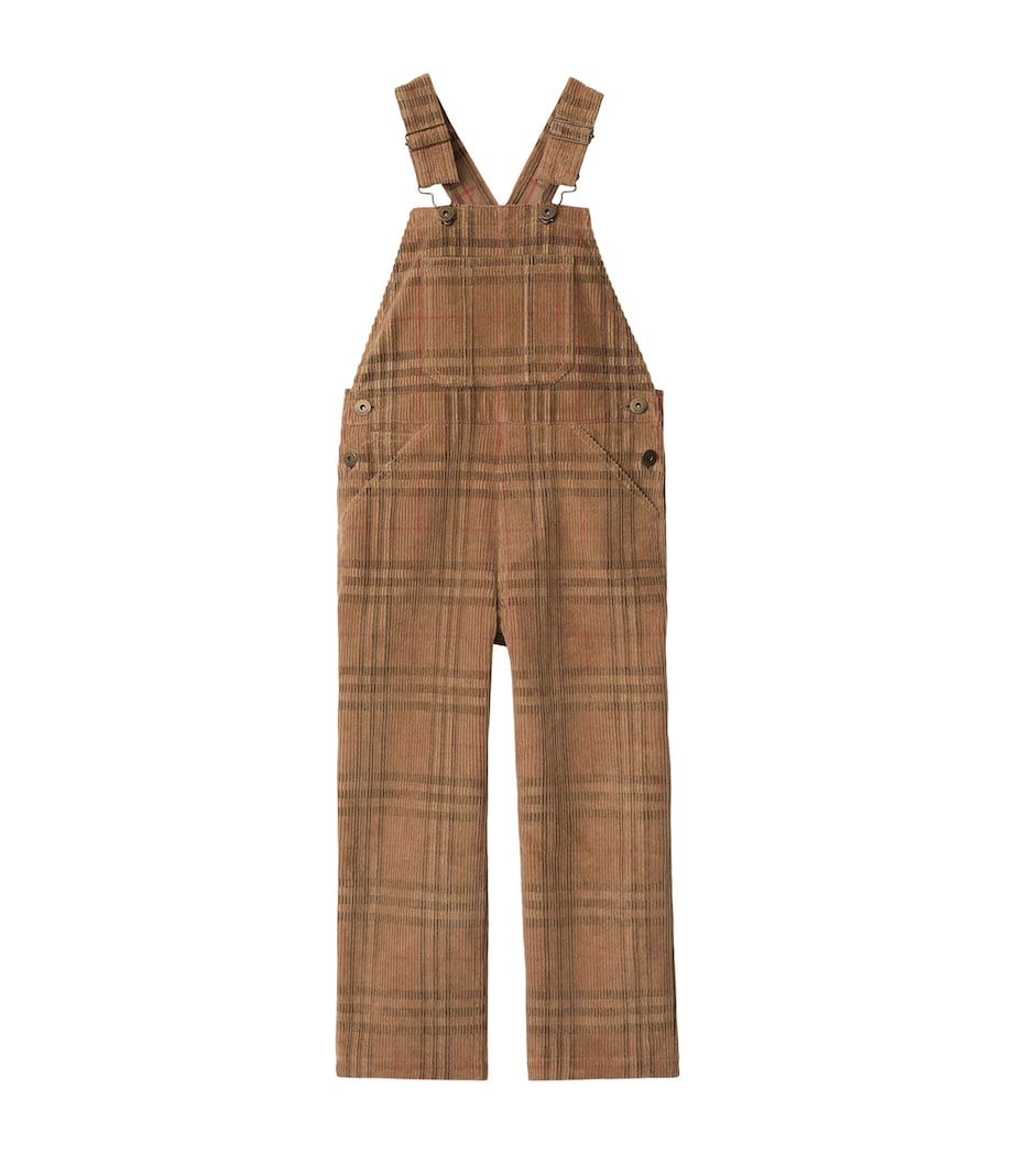 Burberry Kids Corduroy Check Dungarees (3-12 Years)