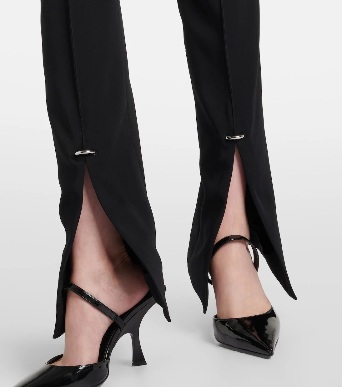 Mugler - Pierced high-rise flared pants