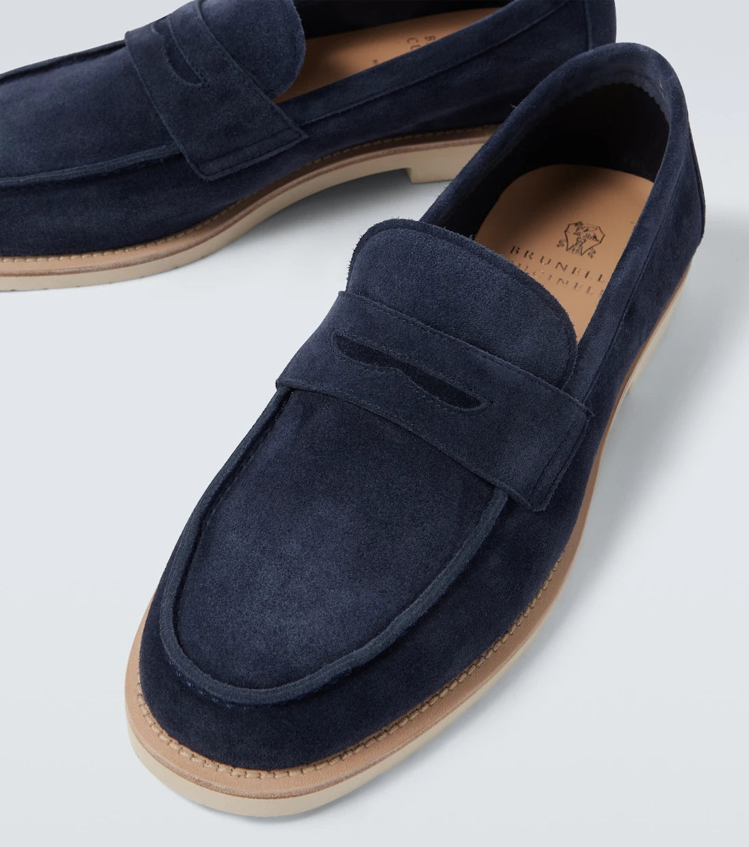 Brunello Cucinelli - Suede penny loafers