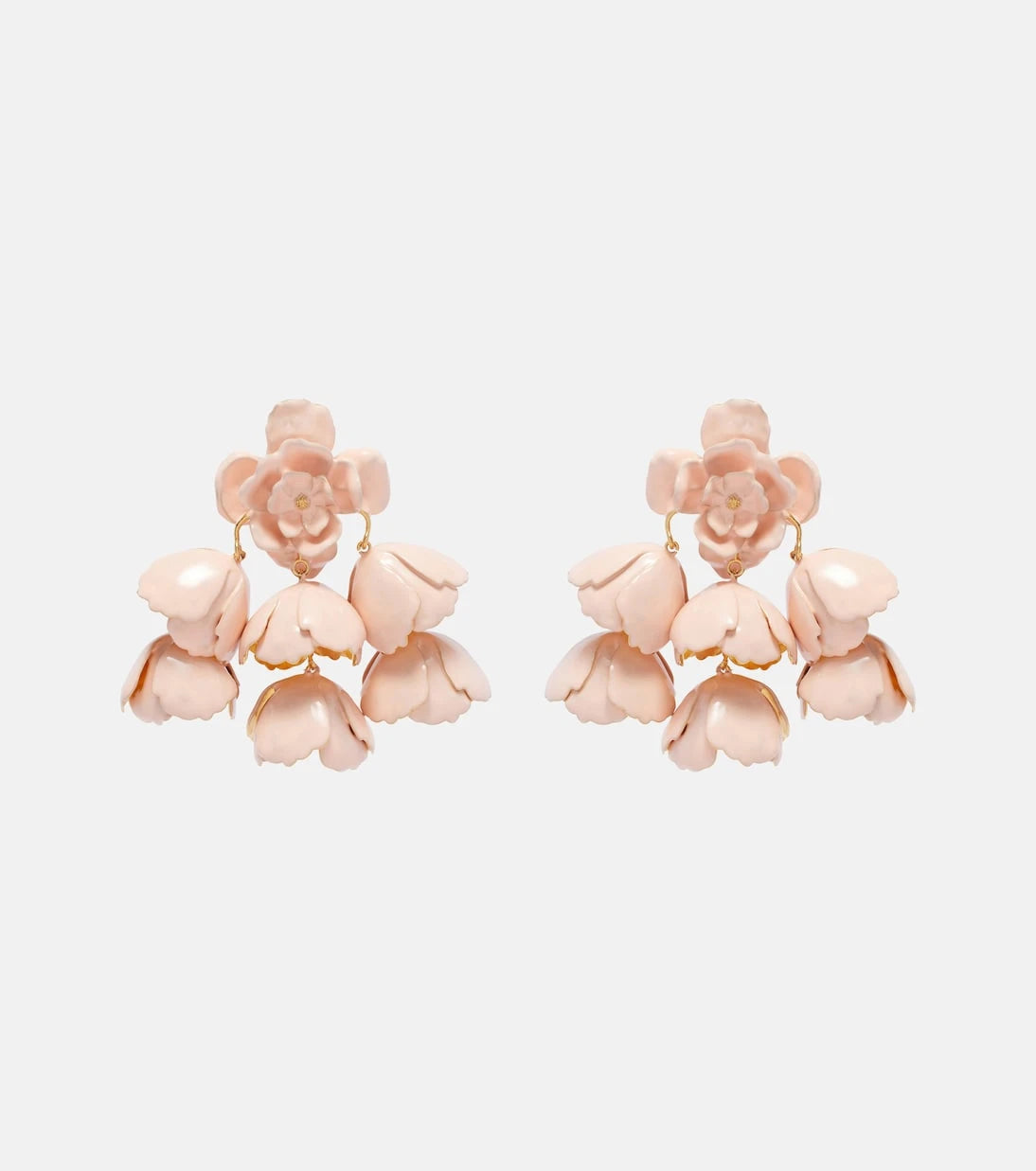 Chloé - Flower Cloud enamel drop earrings