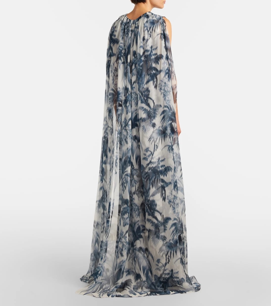Oscar de la Renta - Caped silk gown