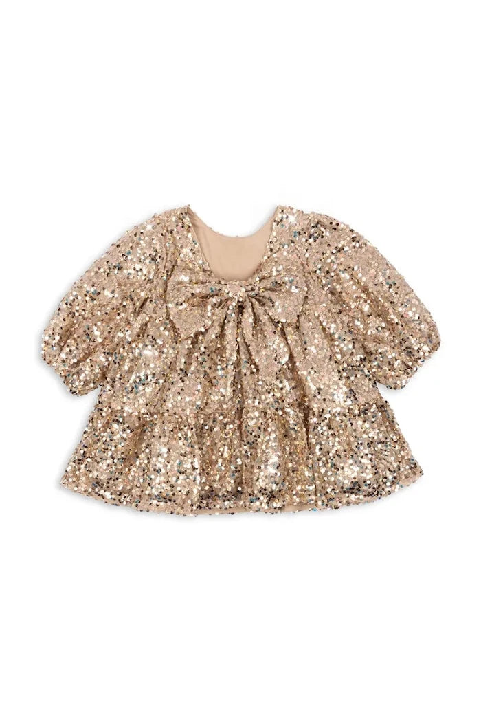 Детска рокля Konges Sløjd LILA SEQUINS BOW DRESS