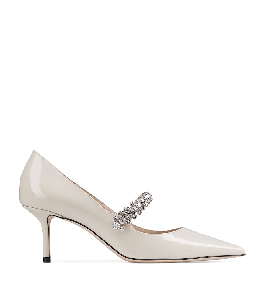 Jimmy Choo Neutral Bing 65 Leather Embellished Pumps