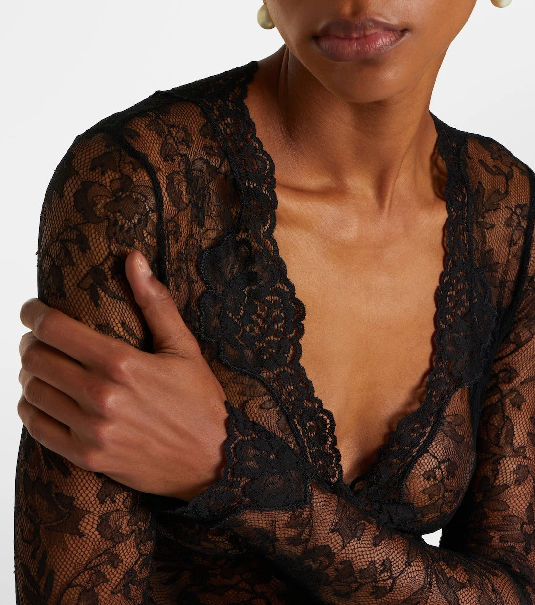 Valentino - Floral sheer lace cardigan