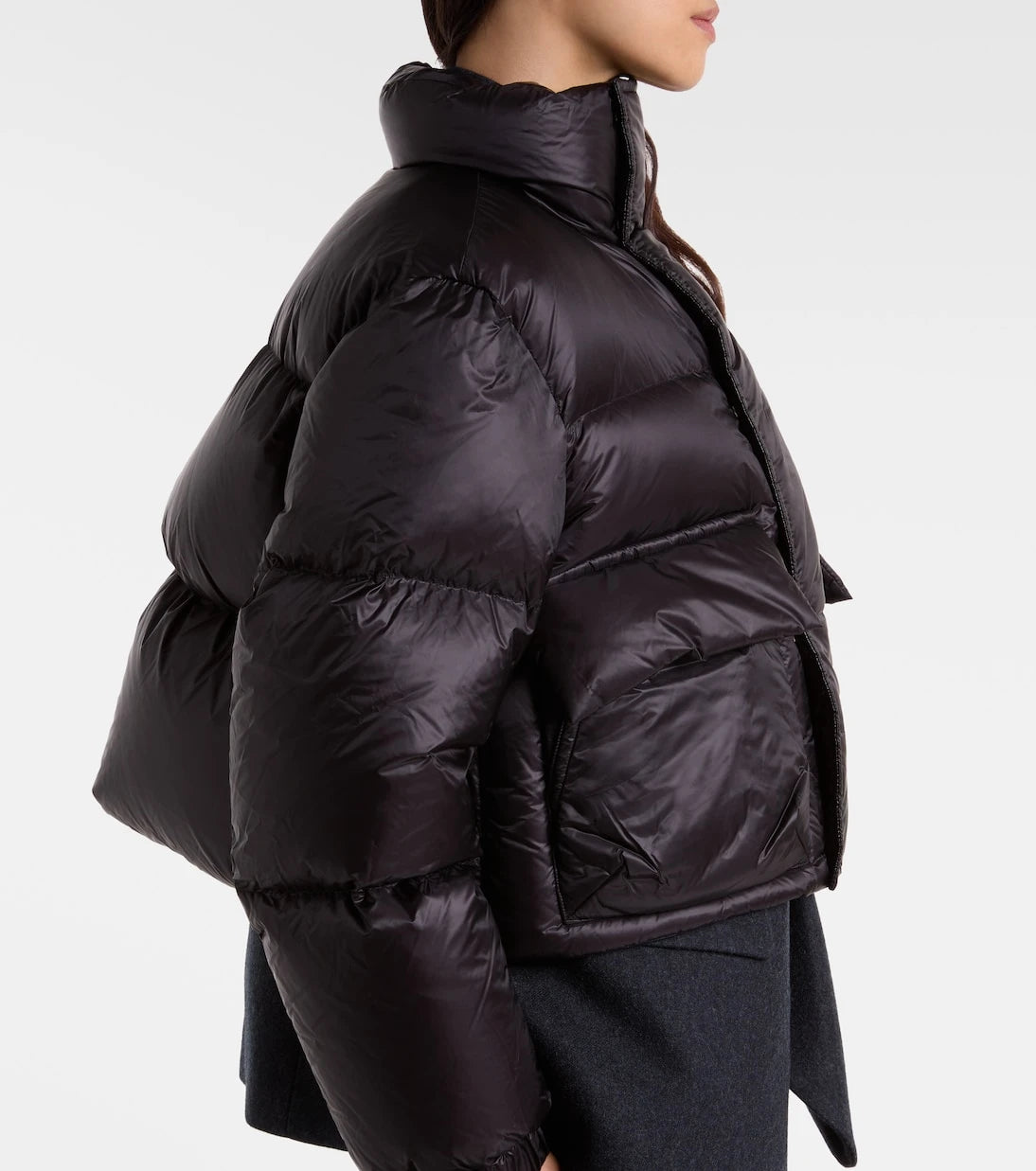 Sacai - Layered wool down jacket