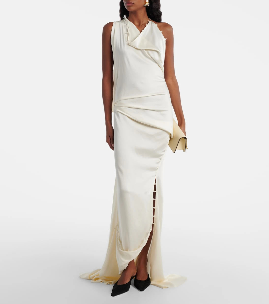 Victoria Beckham - Draped crêpe satin gown