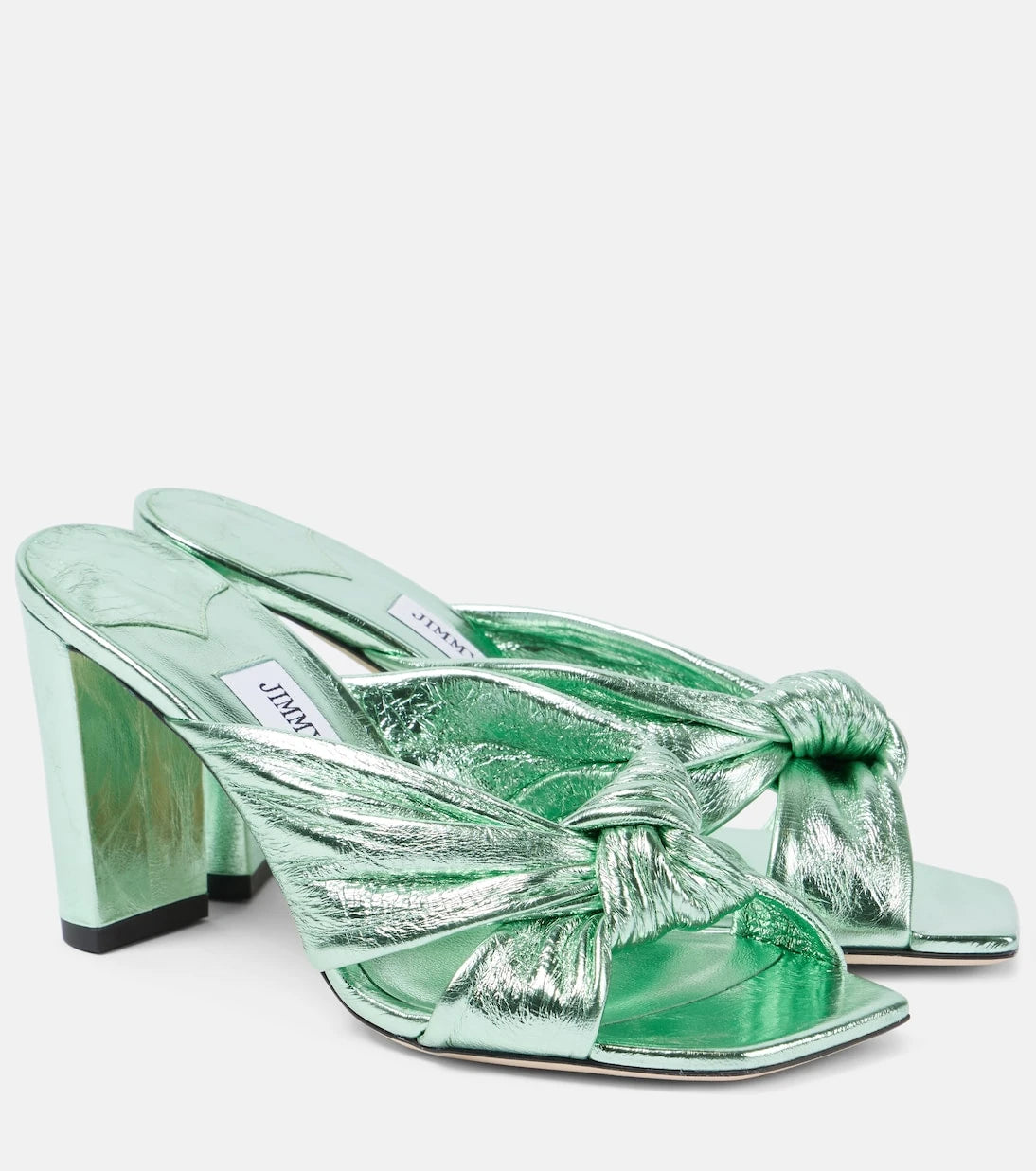 Jimmy Choo - صندل Avenue 85 من الجلد الميتاليك