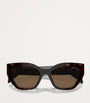 Prada Brown Tortoiseshell Geometric Sunglasses