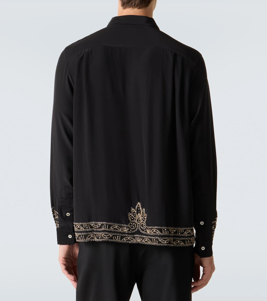 Bode - قميص حريري مطرّز "Beaded Epoque"
