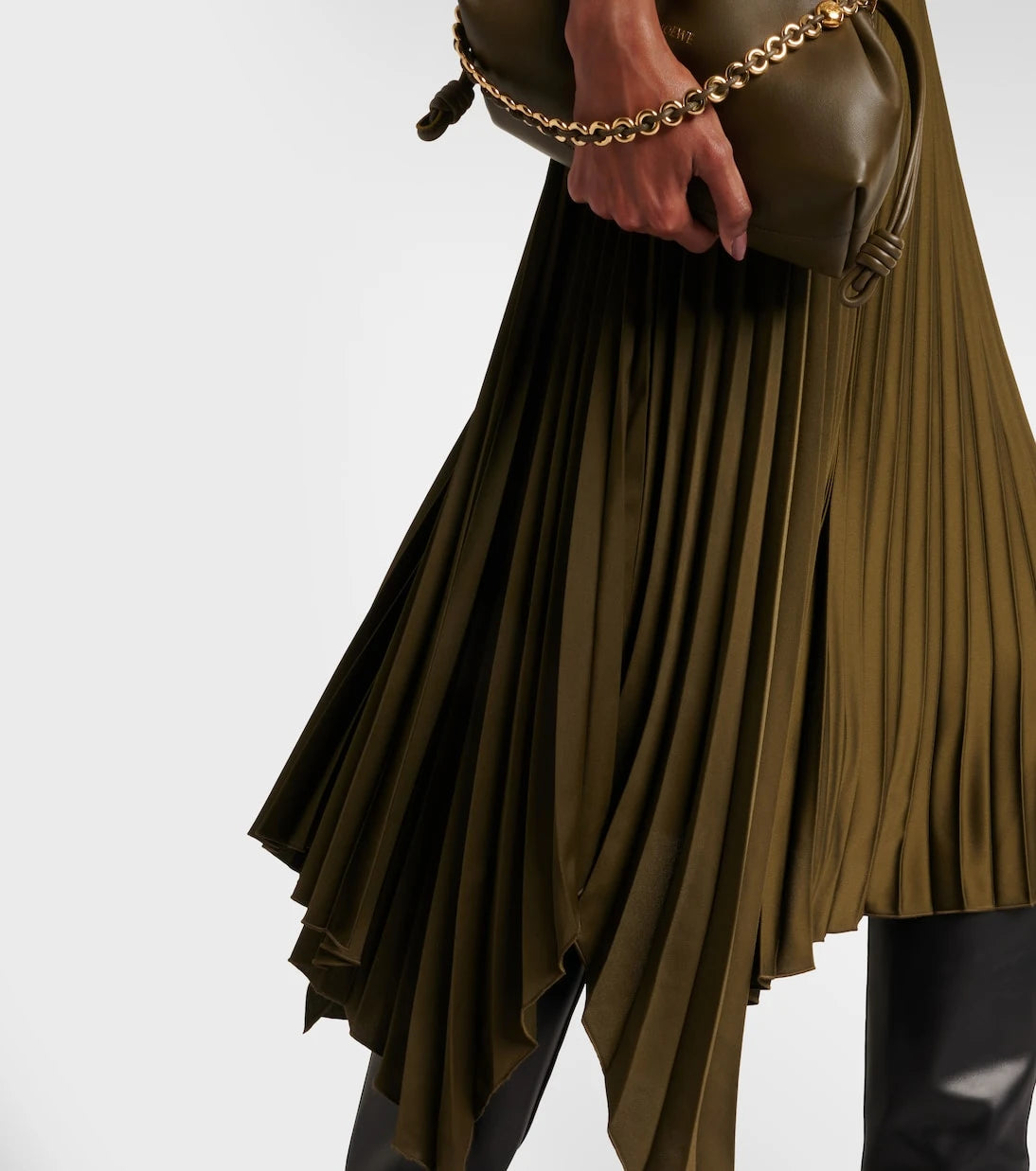 Joseph - Darno asymmetric plissé midi dress