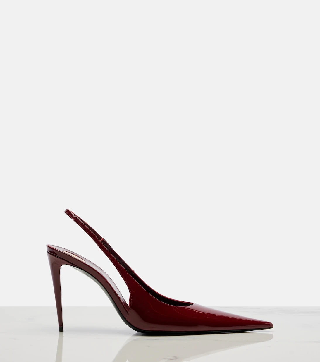 Saint Laurent - Guermantes patent leather slingback pumps