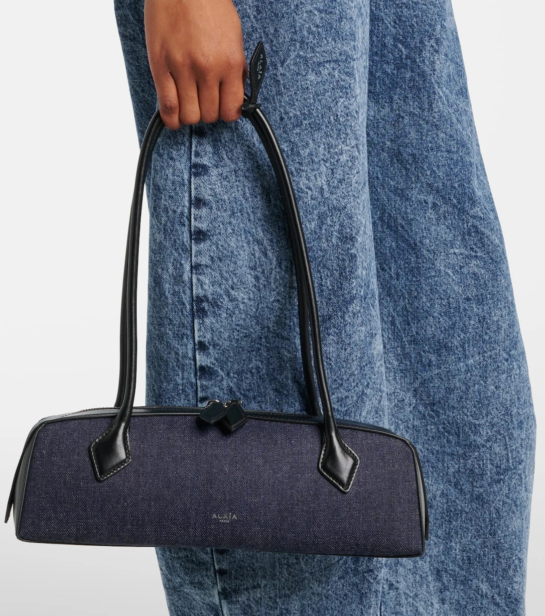 Alaïa - Le Teckel Medium denim shoulder bag