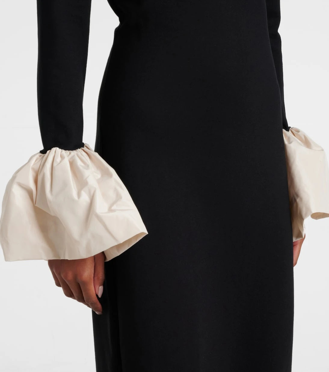 Staud - Hawthorne taffeta-trimmed maxi dress