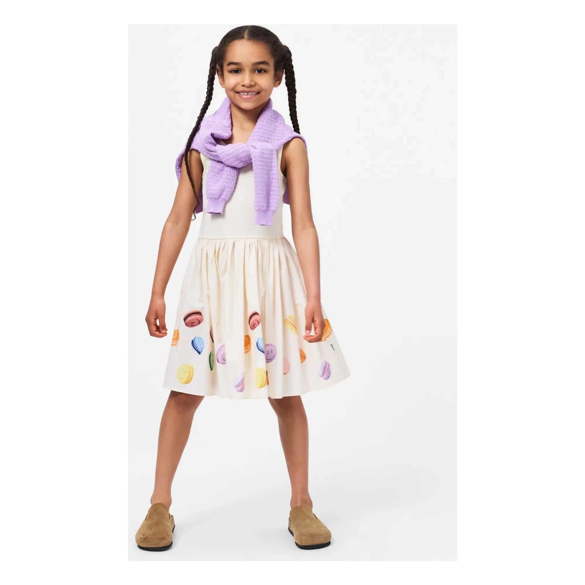 Molo - Cassandra Dress Macarons Organic Cotton | Ecru