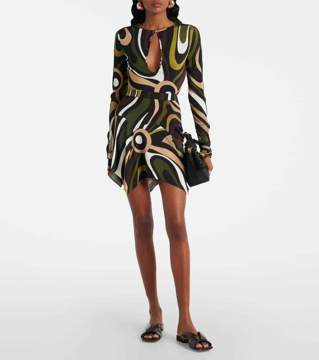 Pucci - Marmo printed satin bodysuit
