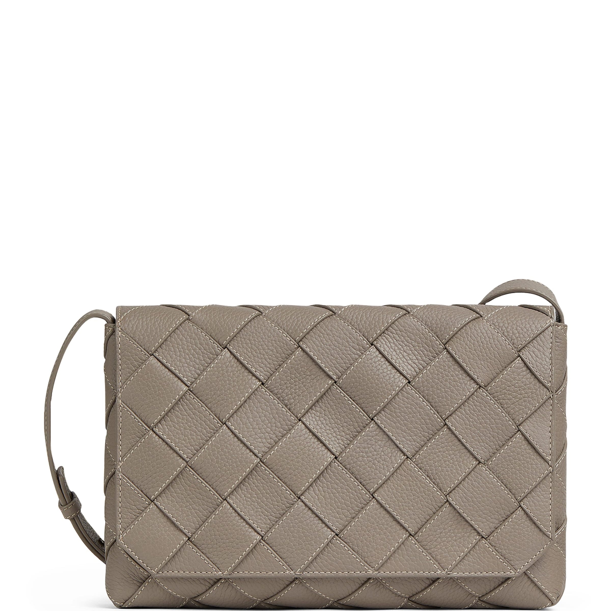 Large Leather Diago Cross-Body Bag