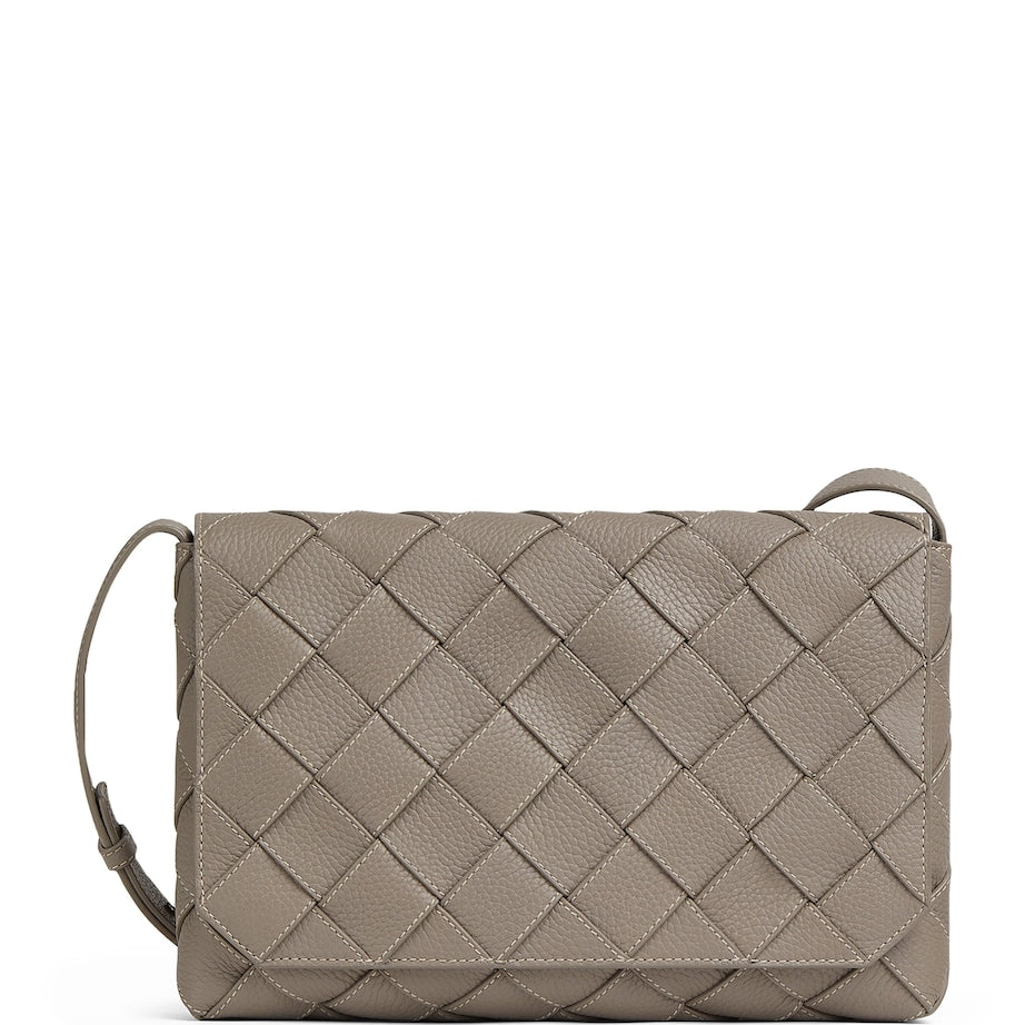 Large Leather Diago Cross-Body Bag