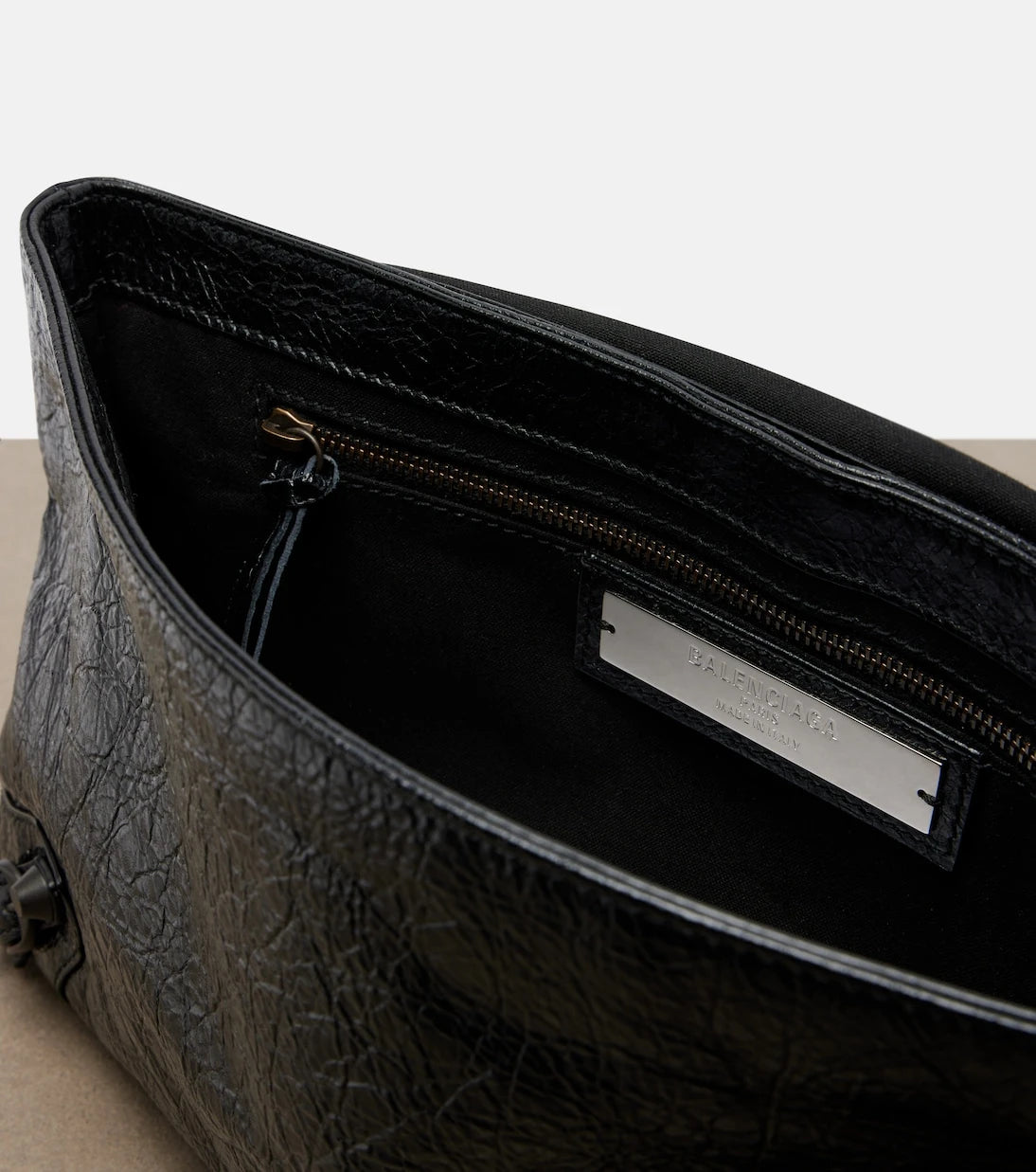 Balenciaga - Le City leather clutch