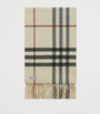 Beige Cashmere Reversible Check EKD Scarf