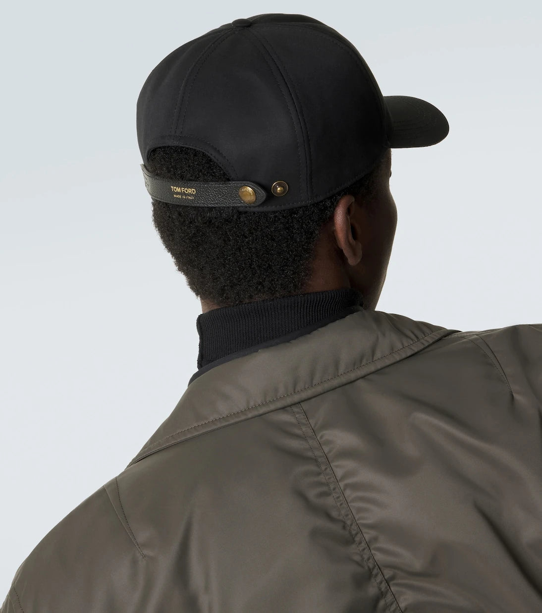 Tom Ford - Embroidered canvas and leather cap
