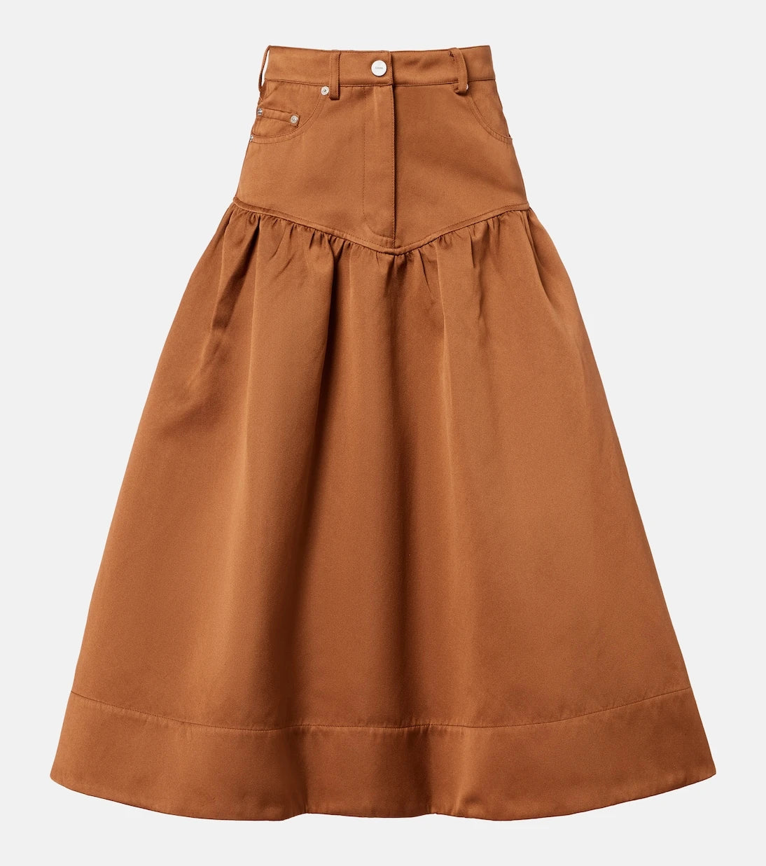 Ganni - Peplum midi skirt
