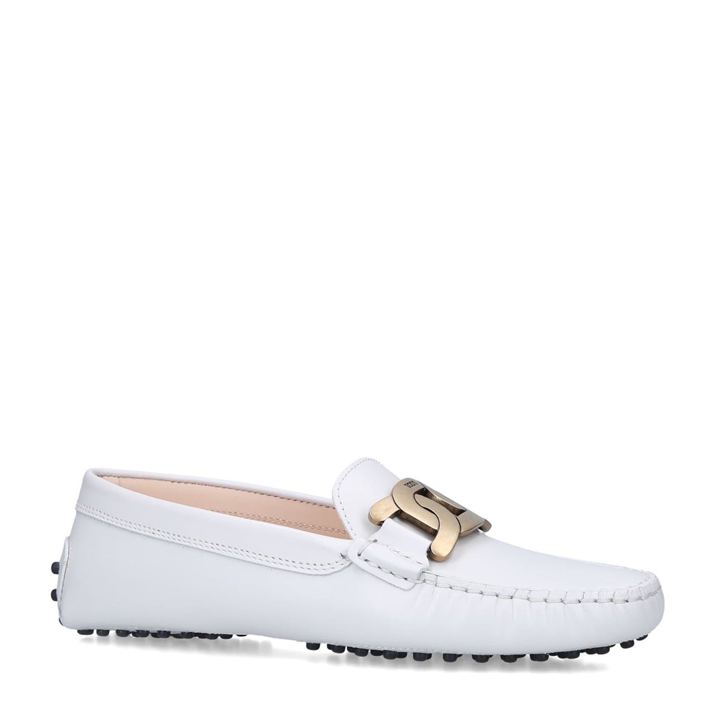 Tod's Beige Leather Kate Gommino Driving Shoes