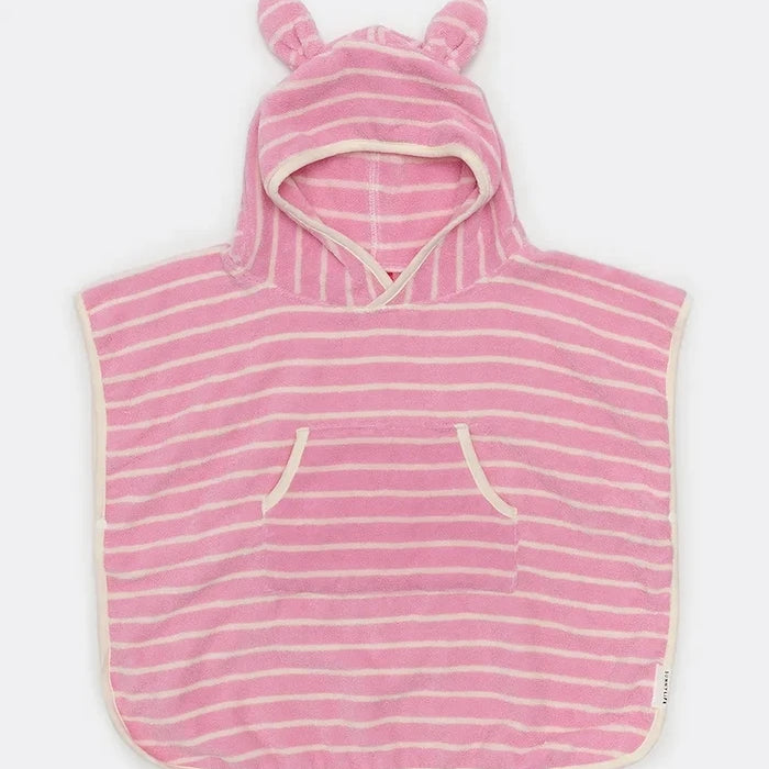 Детска хавлия с качулка SunnyLife Cotton Candy Pink Stripe