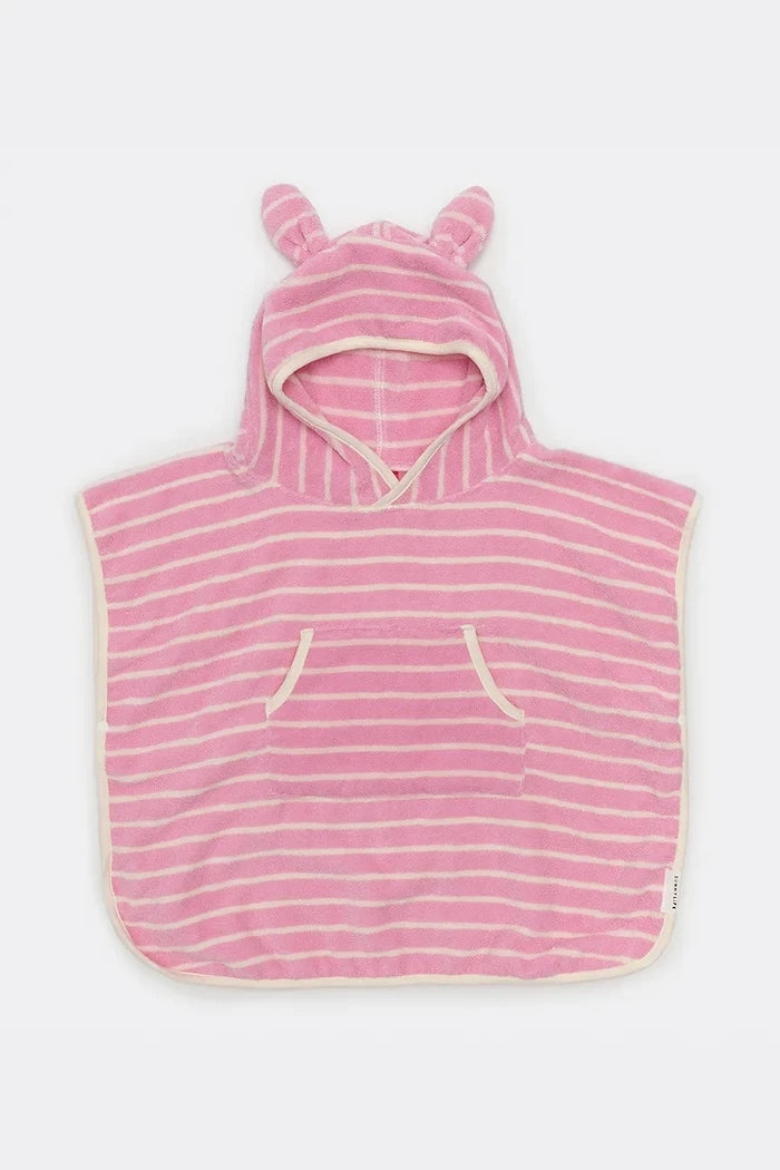 Детска хавлия с качулка SunnyLife Cotton Candy Pink Stripe