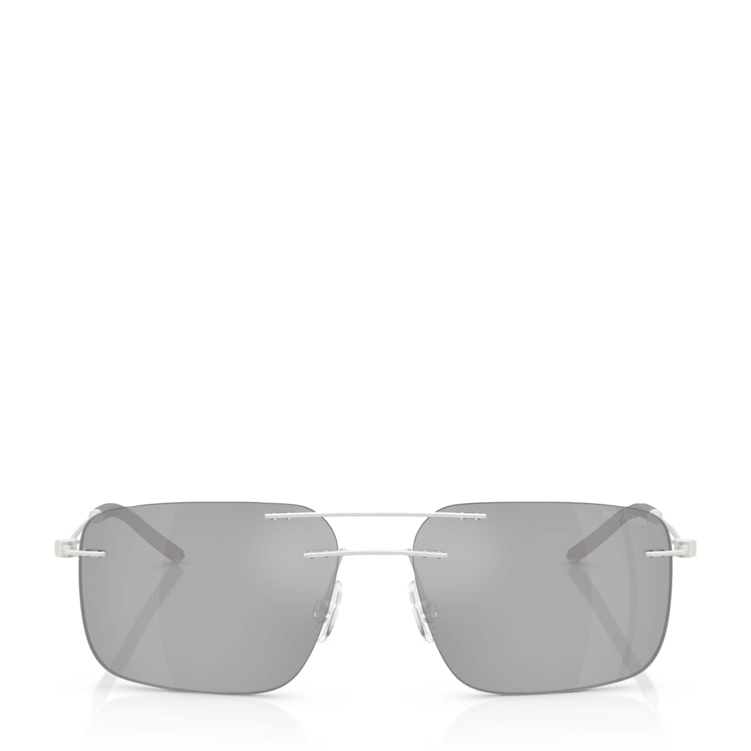 Moncler Silver Steel Doppler ME4003 Sunglasses